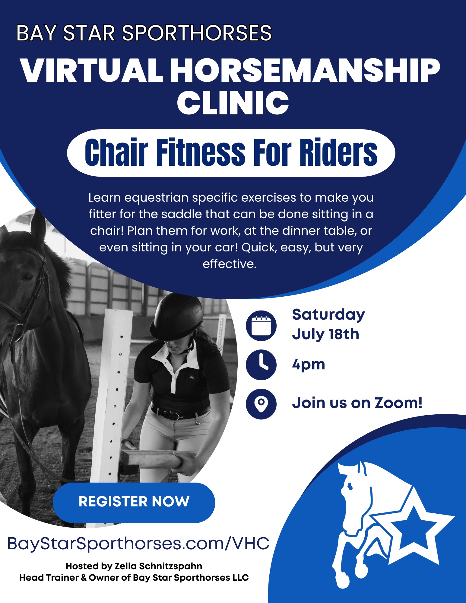 Chair Fitness for Riders - BSS Virtual Horsemanship Clinic | Registration Required